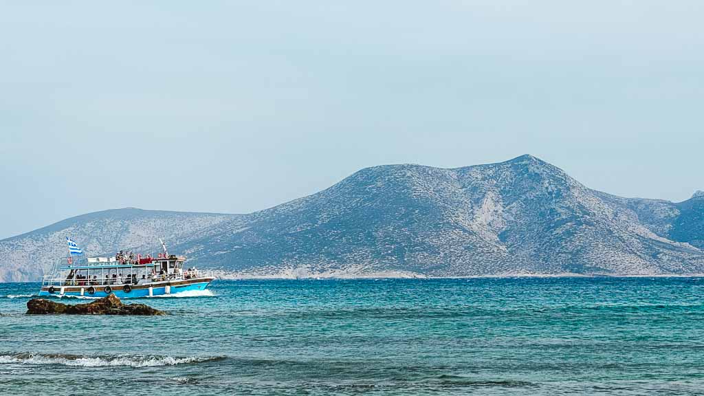 Boat Taxi off the coast of the Koufonisia Beaches